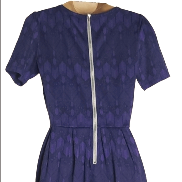 Dress - LuLaRoe Pleated Purple Amelia - Picture 9 of 12